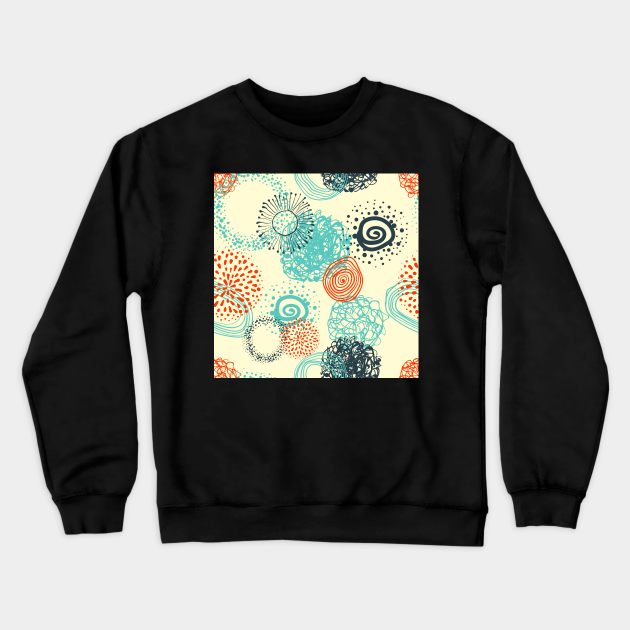 Circles abstract seamless pattern Crewneck Sweatshirt by Olga Berlet